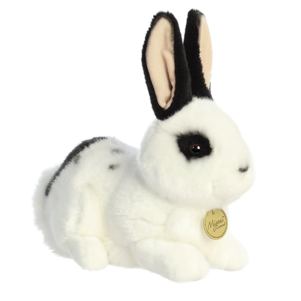 Aurora Miyoni Black And White Rex Rabbit 11" - Regular
