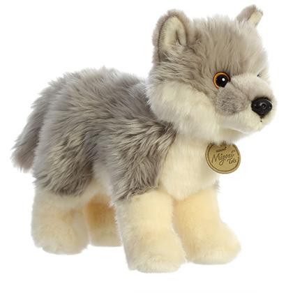 Aurora Miyoni Wolf Pup Grey Standing 10"