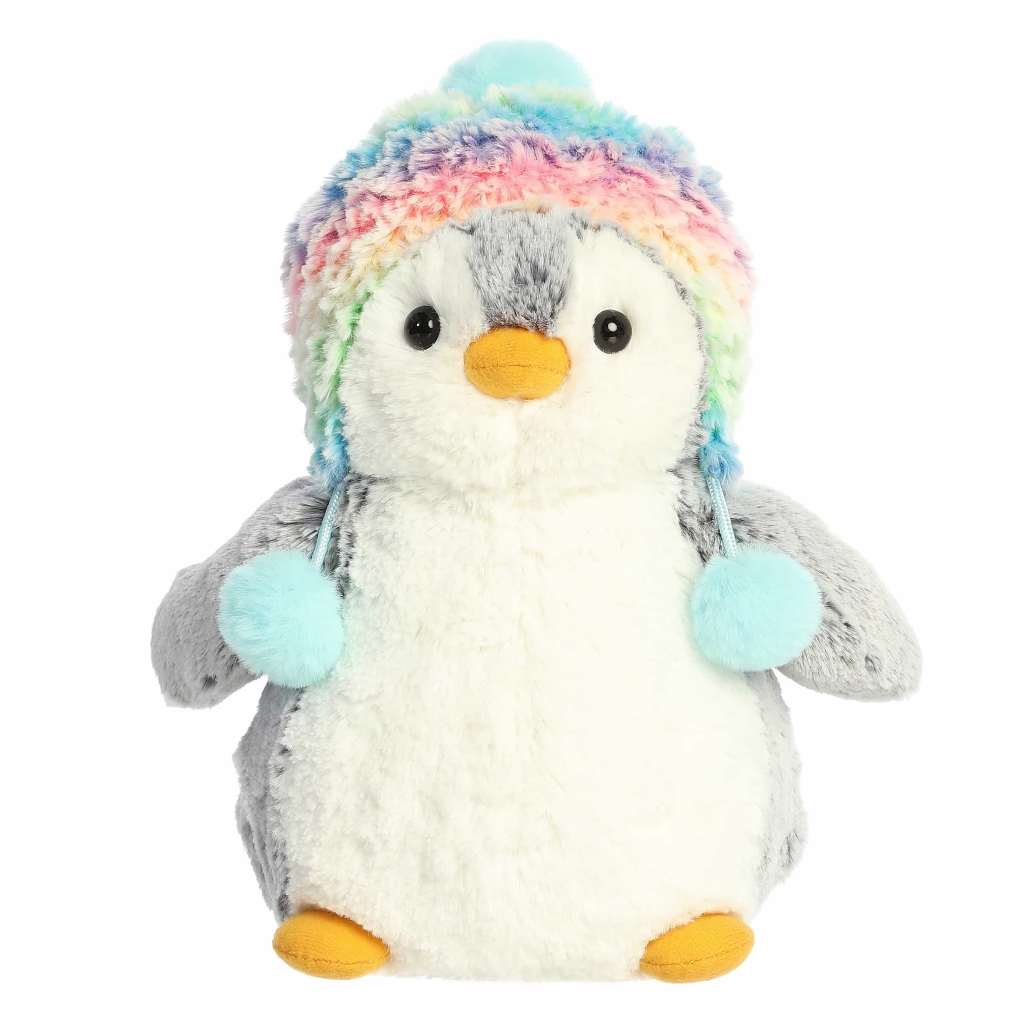 Aurora PomPom Penguin Rainbow Beanie Hat 9" - Regular